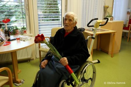 Kamničana Katarina Zore in Franci Uršič sta dopolnila častitljivih 100 let  (2)